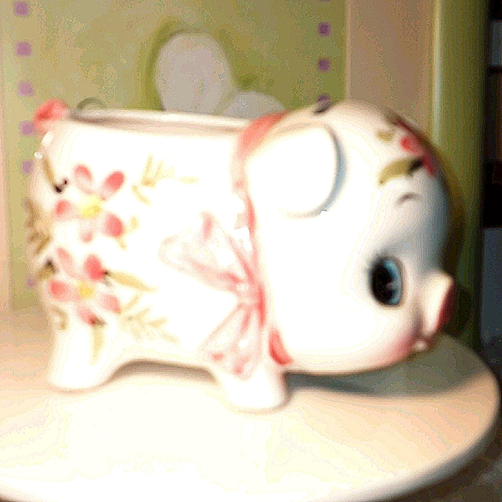 Vintage Relpo piggy bank and planter 5606